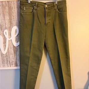 AG-Ed Denim Olive Green Skinny Jeans $125
